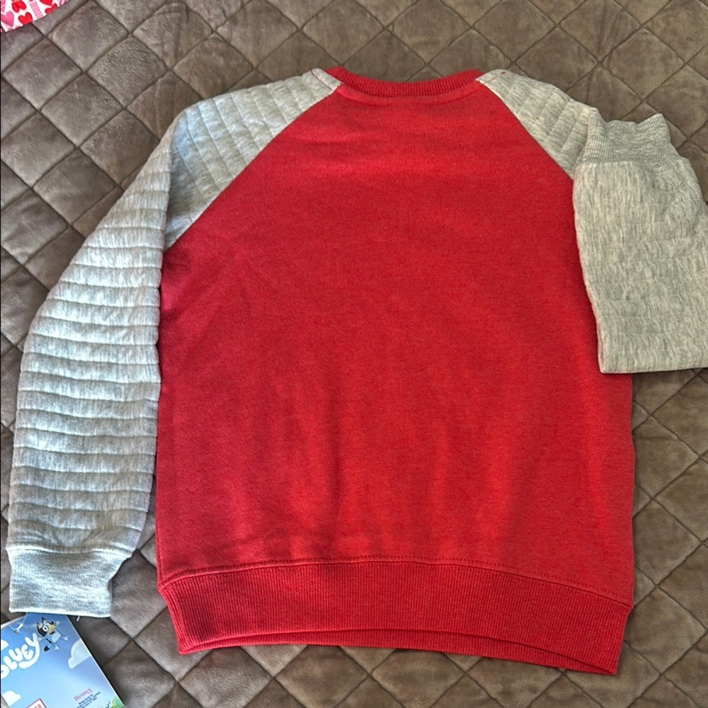 Lucy Red and Gray Cartoon Sweatshirt - Picture 2 of 3